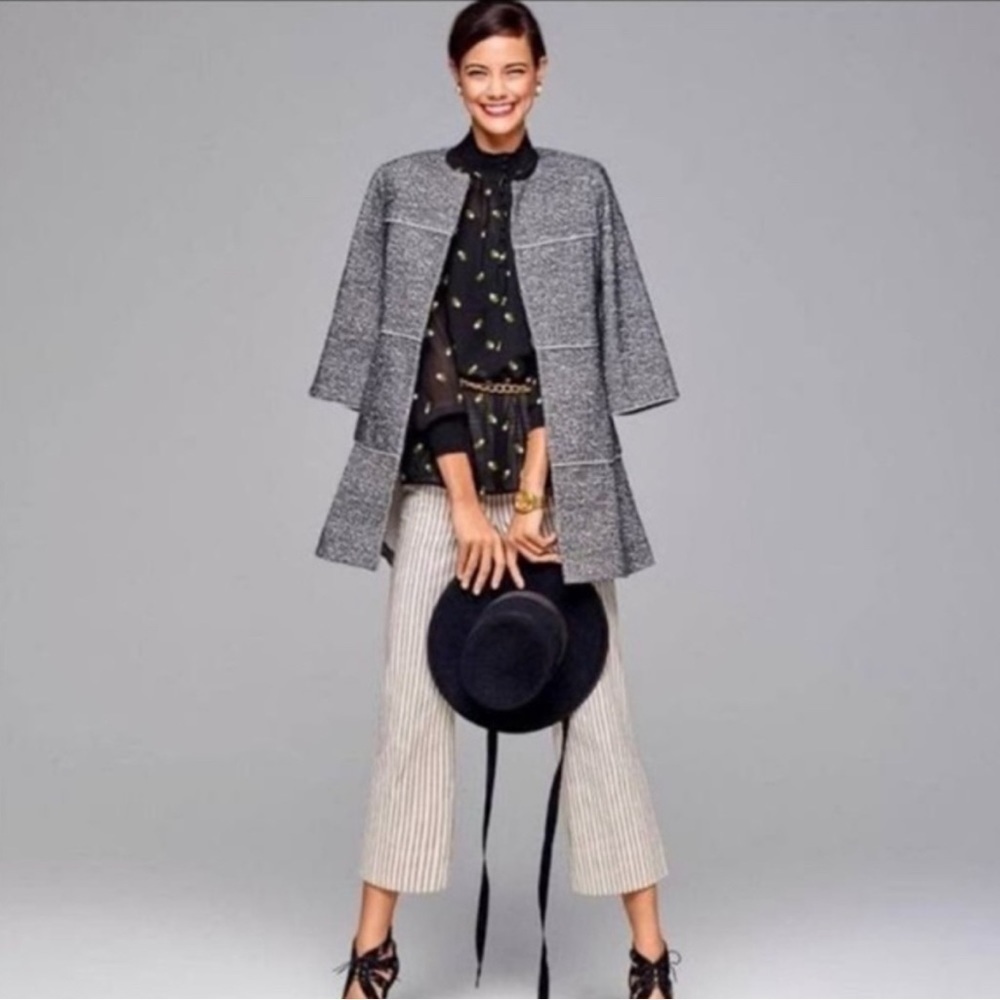 CAbi The Times Jacket Black White Gray Tweed Style # 5299 - Size S
